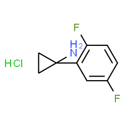 25 1-(25-二氟苯基)环丙烷-1-胺盐酸盐结构式