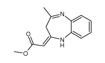 methyl 2-(4-methyl-1H-benzo[b][1,4]diazepin-2(3H)-ylidene)acetate结构式