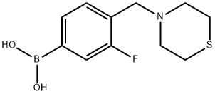 (3-fluoro-4-(thiomorpholinomethyl)phenyl)boronic acid Structure
