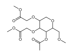 4-O-acetyl-1,5-anhydro-di-O-(methoxycarbonylmethyl)-O-methylglucitol Structure