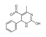 6-methyl-5-nitro-4-phenyl-3,4-dihydro-1H-pyrimidin-2-one结构式