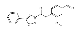 4-formyl-2-methoxyphenyl 5-phenylisoxazole-3-carboxylate结构式