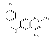 2,4,6-Quinazolinetriamine, N(6)-[(4-bromophenyl)methyl]- Structure
