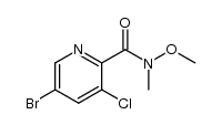 5-bromo-3-chloro-N-methoxy-N-methylpyridine-2-carboxamide结构式