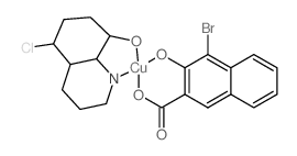 4-bromo-3-hydroxy-naphthalene-2-carboxylic acid; 5-chloroquinolin-8-ol; copper Structure