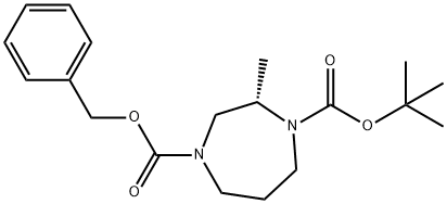 4-benzyl 1-tert-butyl (S)-2-methyl-1,4-diazepane-1,4-dicarboxylate Structure