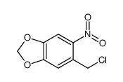 5-(chloromethyl)-6-nitro-1,3-benzodioxole结构式