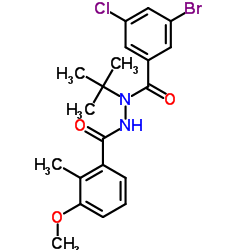 N'-(3-Bromo-5-chlorobenzoyl)-3-methoxy-2-methyl-N'-(2-methyl-2-propanyl)benzohydrazide Structure