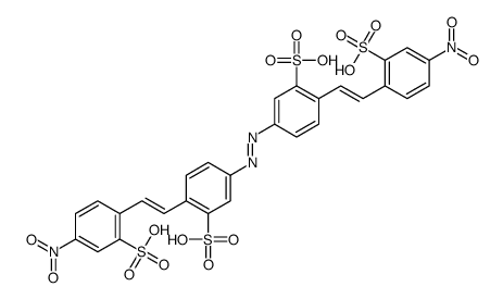 3,3'-Azobis[6-[2-(4-nitro-2-sulfophenyl)ethenyl]benzenesulfonic acid]结构式