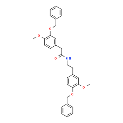 N-[4-(苄氧基)-3-甲氧基苯乙基]-2-[3-(苄氧基)-4-甲氧苯基]乙酰胺结构式