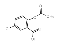 2-(乙酰氧基)-5-氯苯甲酸结构式