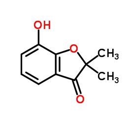 7-羟基-2,2-二甲基-3(2H)-苯并呋喃酮结构式