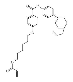 反式-4-[[6-[(1-氧代-2-丙烯基)氧基]己基]氧基]苯甲酸 4-(4-丙基环己基)苯酯结构式