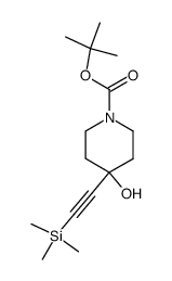 tert-butyl 4-((trimethylsilyl)ethynyl)-4-hydroxypiperidine-1-carboxylate Structure
