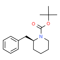 (S)-2-苄基哌啶-1-羧酸叔丁酯结构式
