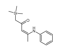 (Z)-4-(phenylamino)-1-(trimethylsilyl)pent-3-en-2-one结构式