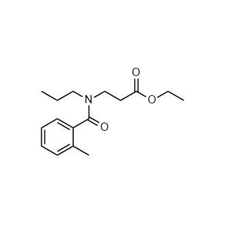 3-(2-甲基-N-丙基苯甲酰氨基)丙酸乙酯结构式