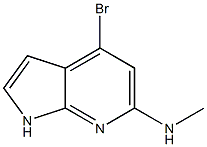 4-broMo-N-Methyl-1H-pyrrolo[2,3-b]pyridin-6-aMine Structure