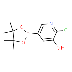 2-氯-5-(四甲基-1,3,2-二氧杂硼环戊烷-2-基)吡啶-3-醇结构式