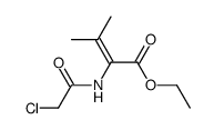 ethyl 2-((chloroacetyl)amino)-3-methyl-2-butenoate结构式