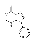 6H-Purine-6-thione,1,9-dihydro-9-phenyl-结构式