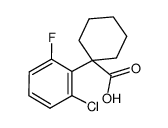 1-(2-氯-6-氟苯基)环己烷甲酸结构式