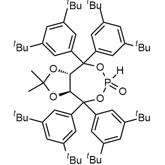 (3aS,8aS)-4,4,8,8-Tetrakis(3,5-di-tert-butylphenyl)-2,2-dimethyltetrahydro-[1,3]dioxolo[4,5-e][1,3,2]dioxaphosphepine6-oxide Structure