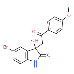 5-bromo-3-hydroxy-3-[2-(4-methoxyphenyl)-2-oxoethyl]indolin-2-one Structure