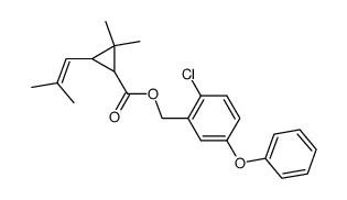 2,2-Dimethyl-3-(2-methyl-propenyl)-cyclopropanecarboxylic acid 2-chloro-5-phenoxy-benzyl ester Structure