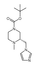 (S)-tert-butyl 3-((1H-imidazol-1-yl)methyl)-4-methylpiperazine-1-carboxylate Structure