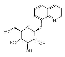 8-羟基喹啉基-β-D-吡喃葡萄糖苷结构式
