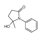 5-Hydroxy-5-methyl-1-phenyl-2-pyrrolidone结构式