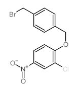 Benzene,1-[[4-(bromomethyl)phenyl]methoxy]-2-chloro-4-nitro- Structure