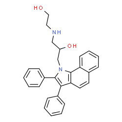 1-(2,3-diphenyl-1H-benzo[g]indol-1-yl)-3-[(2-hydroxyethyl)amino]propan-2-ol Structure