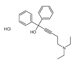 5-(diethylamino)-1,1-diphenylpent-2-yn-1-ol,hydrochloride Structure