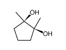 cis-1,2-dimethyl-1,2-cyclopentanediol Structure