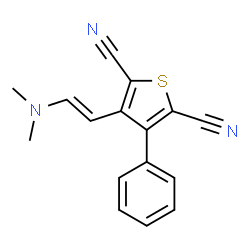 3-[2-(DIMETHYLAMINO)VINYL]-4-PHENYL-2,5-THIOPHENEDICARBONITRILE结构式