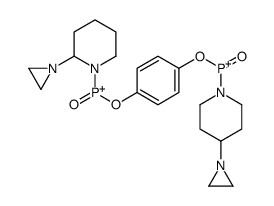 [2-(aziridin-1-yl)piperidin-1-yl]-[4-[[4-(aziridin-1-yl)piperidin-1-yl]-oxophosphaniumyl]oxyphenoxy]-oxophosphanium Structure