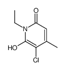 5-chloro-1-ethyl-6-hydroxy-4-methylpyridin-2-one结构式