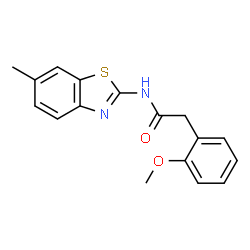 2-Methoxy-N-(6-methyl-2-benzothiazolyl)benzeneacetamide结构式