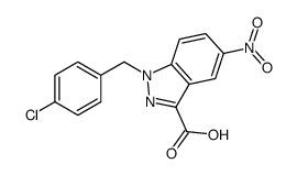 1-(4-Chlorobenzyl)-5-nitro-1H-indazole-3-carboxylic acid Structure