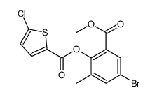 (4-bromo-2-methoxycarbonyl-6-methylphenyl) 5-chlorothiophene-2-carboxylate Structure