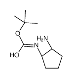 Carbamic acid, [(1R,2S)-2-aminocyclopentyl]-, 1,1-dimethylethyl ester, rel-结构式