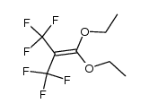 1,1-diethoxy-3,3,3-trifluoro-2-trifluoromethyl-propene结构式