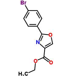 乙基 2-(4-溴苯基)-1,3-噁唑-4-羧酸结构式