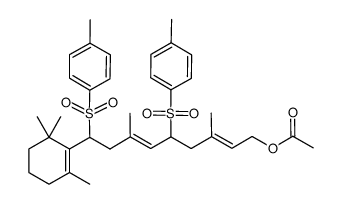 3,7-dimethyl-5,9-ditosyl-9-(2,6,6-trimethylcyclohex-1-en-1-yl)nona-2,6-dien-1-yl acetate Structure