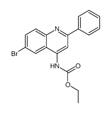 (6-bromo-2-phenyl-[4]quinolyl)-carbamic acid ethyl ester Structure