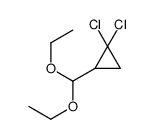 1,1-dichloro-2-(diethoxymethyl)cyclopropane结构式