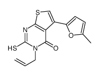 3-Allyl-5-(5-methyl-2-furyl)-2-thioxo-2,3-dihydrothieno[2,3-d]pyr imidin-4(1H)-one结构式