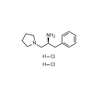 (S)-1-苯基-3-(吡咯烷-1-基)丙-2-胺二盐酸盐结构式
